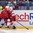 OSTRAVA, CZECH REPUBLIC - MAY 9: Norway's Mattias Norstebo #10 battles along the boards with Denmark's Nichlas Hardt #43 during preliminary round action at the 2015 IIHF Ice Hockey World Championship. (Photo by Richard Wolowicz/HHOF-IIHF Images)

